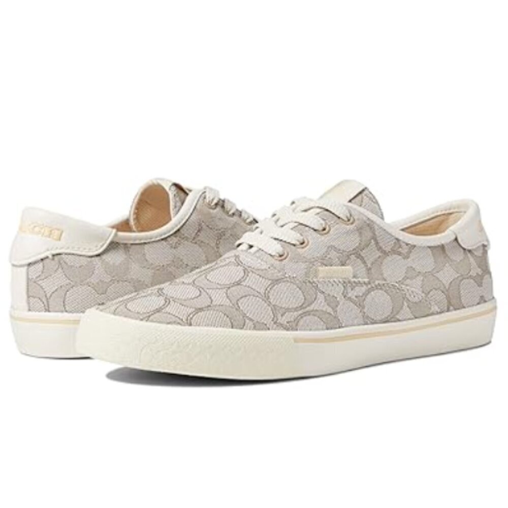 Coach Citysole Skate Beige Logo Lace Up‎ Sneakers 9